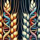 Weizen mit DNA-Helix